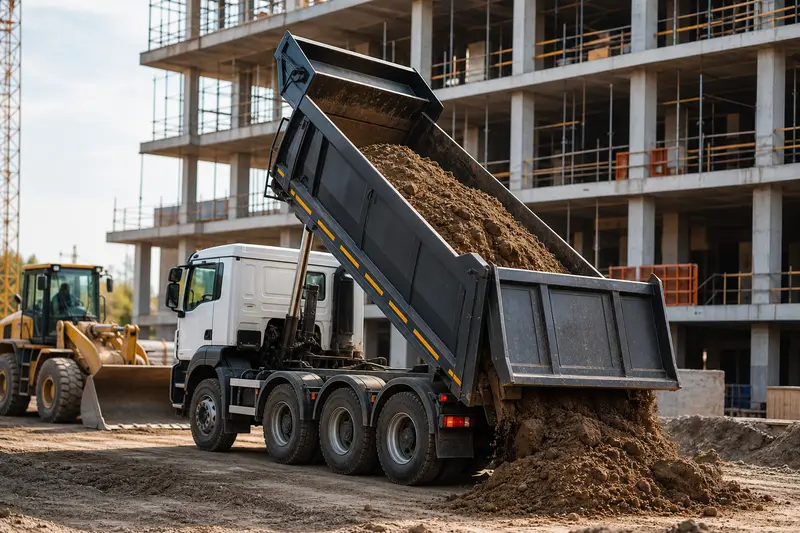 Location de camion-benne pour chantier : bien choisir et optimiser vos rotations
