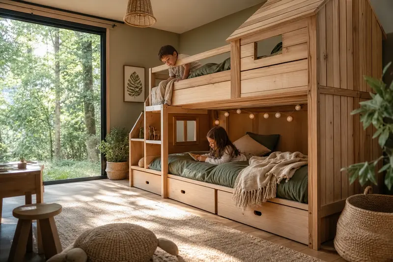 Lit superposé cabane naturel : le guide pour une chambre saine et durable