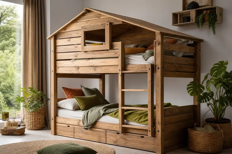 Lit superposé cabane en bois massif : le guide pour choisir un modèle sûr et durable