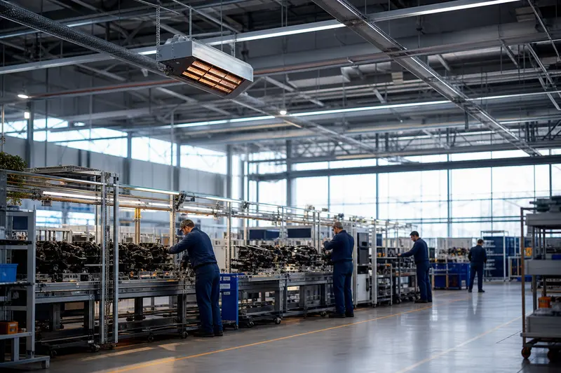 Chauffage industriel pour salle d’assemblage : le guide de choix