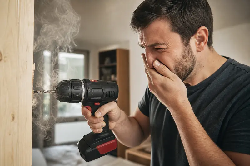 Une perceuse-visseuse qui chauffe et sent le brûlé en perçant : les vraies causes et comment l'éviter